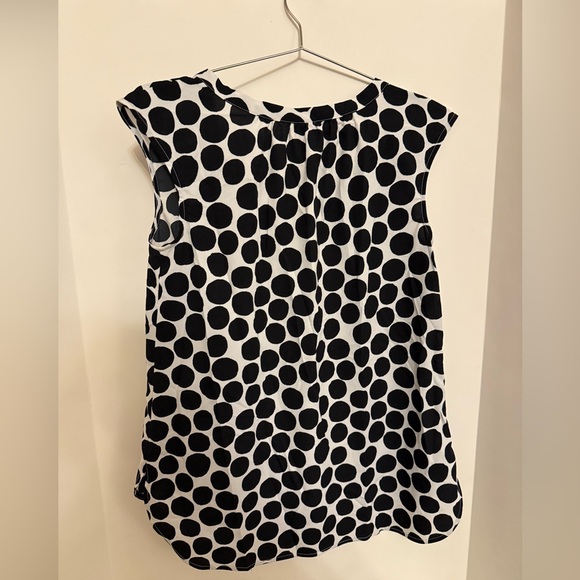 Merona Black & White Polka Dot Sleeveless Blouse Size S - Picture 4 of 6